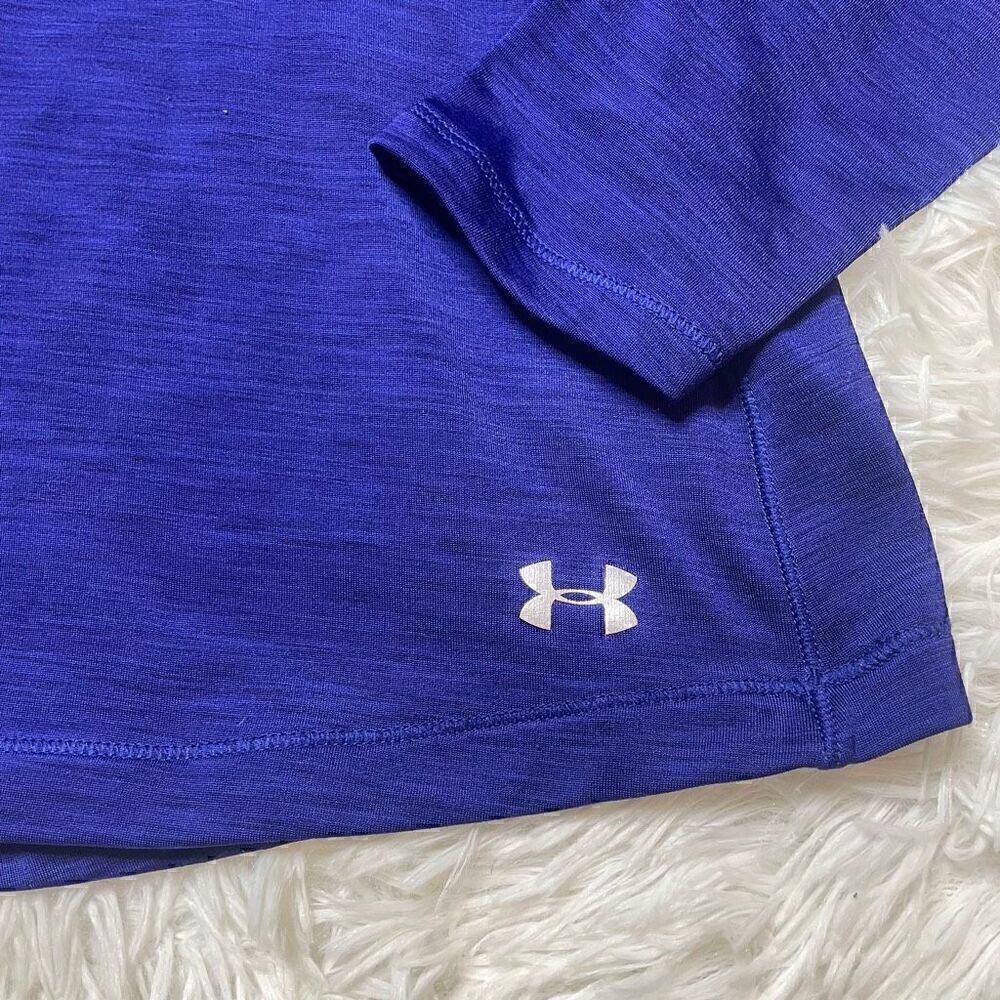 Under Armour Womans Medium Fitted Long Sleeve Coldgear Shirt Top Athletic Purple - Picture 5 of 10